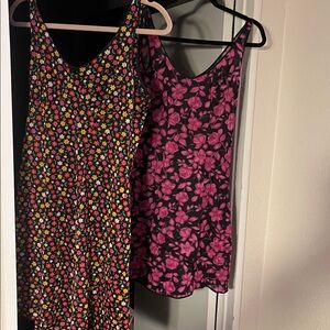 2 Floral Multicolor German vintage slips. Please see the measurements.